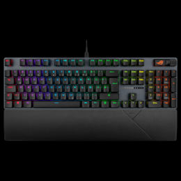 ASUS ROG Strix Scope II Gaming Tastatur mit AURA Sync RGB Beleuchtung, mechanische ROG NX Snow- und NX Storm-Switches, mit Multifunktions-Bedienelemen