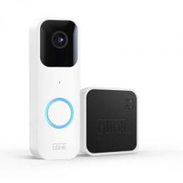 Blink Video Doorbell + Sync Module 2, weiß Türklingel mit Kamera, lange Batterielaufzeit, Bewegungserfassung, App-Benachrichtigungen bei Klingeln, Fun