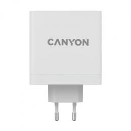 Canyon Schnellladegerät GaN H-140-01, PD- und QC3.0-Prot B-Ware Laden von 3 Geräten gleichzeitig, 1x USB Typ-C Anschluss 140W, 1x USB Typ-C Anschluss