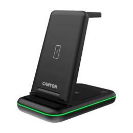 Canyon Wireless Charger WS-304 15W 2in1, schwarz