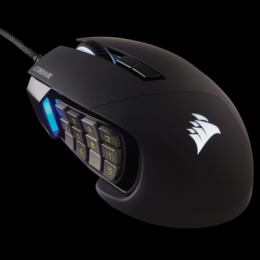 Corsair Scimitar Elite RGB MMO Gaming Maus, Black, B-Ware 18.000DPI, 1000Hz, RGB-Beleuchtung, 17 Tasten