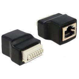 Delock Adapter Terminalblock mit Drucktaste > RJ45 Buchse