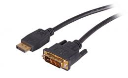 DisplayPort auf DVI-D 24+1, St.-St., 1,0m, schwarz