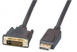 DisplayPort/DVI Kabel, A-A St-St, 3m, schwarz