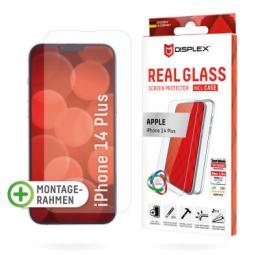 DISPLEX Panzerglas (10H) + Schutzhülle für Apple iPhone 14 Plus Schutzhülle, Eco-Montagerahmen, kratzer-resistente Glasschutzfolie