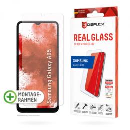 DISPLEX Panzerglas 2D/ Clear (10H) für Samsung Galaxy A05 Eco-Montagerahmen, Tempered Glas, kratzer-resistente Schutzfolie, hüllenfreundlich