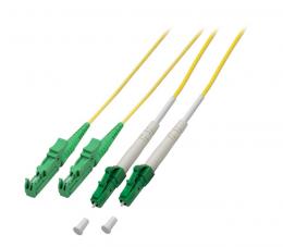 Duplex Jumper LC/APC-E2000/APC 9/125, OS2, LSZH, gelb, 2.0mm, 25m