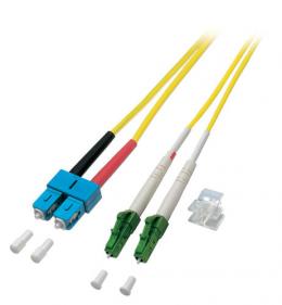 Duplex Jumper LC/APC-SC 9/125, OS2, LSZH, gelb, 2.0mm, 35m