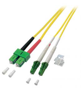 Duplex Jumper LC/APC-SC/APC 9/125, OS2, LSZH, gelb, 2.0mm, 30m