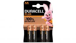 Duracell Plus Alkaline-Batterie AA/Mignon/LR6, 1,5 V, 4er-Pack