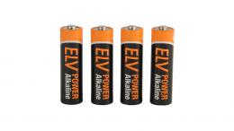 ELV POWER Alkaline Batterie Mignon AA, 4er-Pack