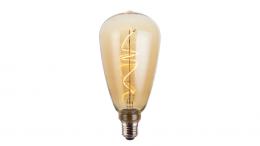 ENOVALITE LED Filament Leuchtmittel, Vintage, PEAR, Amber, E27, 4W, 265lm, 2200K, dimmbar