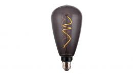 ENOVALITE LED Filament Leuchtmittel, Vintage, PEAR, Smoke, E27, 4W, 40lm, 1800K, dimmbar