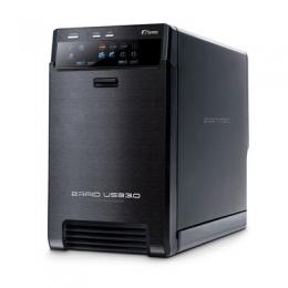 FANTEC QB-X2US3R, HDD-RAID-Gehuse mit USB 3.0 fr zwei SATA-I/II/III-Festplatten, schwarz