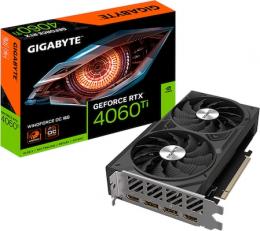 GIGABYTE GeForce RTX 4060 Ti Windforce OC Grafikkarte - 16GB GDDR6, 2x HDMI, 2x DP