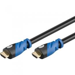 Goobay 0,5m Premium High Speed HDMI Kabel mit Ethernet, 4K (2160p), 18Gb/s, vergoldete Kontakte