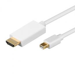 Goobay 1m Mini-DisplayPort/HDMI™-Adapterkabel [MAC oder PC, audiofähig, vergoldete Kontakte, mit Verriegelung]