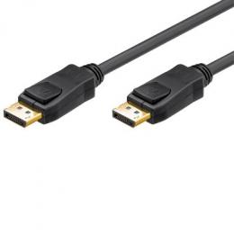 Goobay 3m DisplayPort 1.2-Verbindungskabel [3D, 4K (2160p), vergoldete Kontakte, mit Verriegelung]