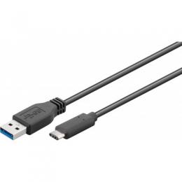 Goobay USB 3.0-Stecker (Typ A) > USB 3.1-Stecker (Typ C) [0,5m schwarz]