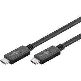 Goobay USB-C Kabel USB 3.2, 5A, 100W, schwarz, 1m