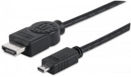 Ein Angebot für High Speed HDMI-Kabel mit Ethernet-Kanal MANHATTAN HEC, ARC, 3D, 4K@30Hz, HDMI-Stecker auf Micro-HDMI-Stecker, geschirmt, schwarz, Polybag, 2 m MANHATTAN aus dem Bereich Anschlusskabel > HDMI > HDMI - High Speed mit Ethernet - jetzt kaufen.
