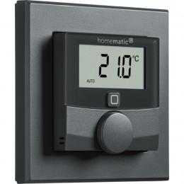 Homematic IP Wired Smart Home Wandthermostat mit Luftfeuchtigkeitssensor, anthrazit, HmIPW-WTH-A