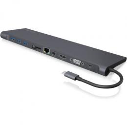 ICY BOX IB-DK2102-C USB Type-C Dockingstation B-Ware [1x HDMI, 1x MiniDP, 1x VGA, 4x USB, 1x Kartenleser, 1x LAN, 1x 3,5-Kombi]