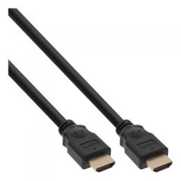 InLine® HDMI Kabel, HDMI-High Speed, Stecker / Stecker verg. Kontakte, schwarz, 3m