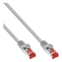 InLine® Patchkabel, S/FTP (PiMf), Cat.6 250MHz, PVC, Kupfer, grau, 3m