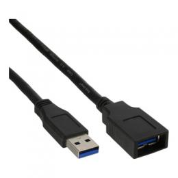 InLine® USB 3.0 Kabel Verlängerung, A Stecker / Buchse schwarz, 0,5m