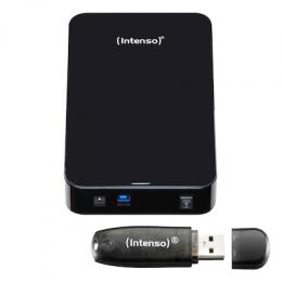 Intenso Memory Center 3TB inkl. Rainbow Line 16GB Bundle mit externer Festplatte und USB-Stick, Typ-A 2.0