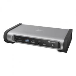 j5create JTD568, Kabelgebunden, Thunderbolt 4 ,98 W, 10,100,1000,2500 Mbit/s, Grau, Dark / Space Grey