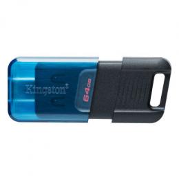 Kingston DataTraveler 80 M Typ-C 64GB USB-Stick Mit Schutzkappe, bis zu 200 MB/s, USB 3.2 Gen 1x1 (5 Gbit/s)