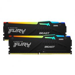 Kingston FURY Beast RGB Schwarz 32GB Kit (2x16GB) DDR5-6 B-Ware CL36 DIMM Arbeitsspeicher