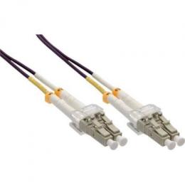 LWL Duplex Kabel LC/LC, 50/125µm, 1m, OM4, halogenfrei