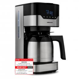 MEDION LIFE® Kaffeemaschine mit Thermoskanne MD 18458, Timer-Funktion, Tropf-Stopp, 900 Watt, 1,1 Liter Fassungsvermögen, Aromawahlschalter