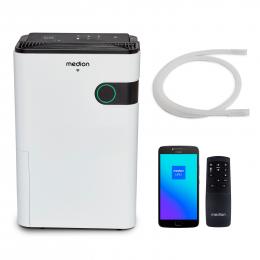 MEDION Smarter Luftentfeuchter DH30 (MD12044), Steuerung per App, Leistung max. 280W, Volumen Wassertank ca. 5L, 2 Geschwindigkeitsstufen, Touch-Bedienung