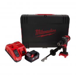 Milwaukee M18 BLPD2-501X Akku Schlagbohrschrauber 18 V 82 Nm Brushless + 1x Akku 5,0 Ah + Ladegerät + HD Box