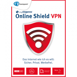 mySteganos Online Shield VPN  ESD   5 Gerte 1 Jahr (Download)