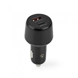 Nedis Auto-Ladegerät 65 W 2.0 3.0 3.25 A - Anzahl der Ausgänge: 2, Port Type: USB-A / USB-C™, Automatische Spannungswahl