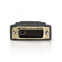 Nedis HDMI™ -Adapter | HDMI™ Buchse | DVI-D 24+1-Pin Stecker | Vergoldet | Gerade | PVC | Anthrazit | 1 Stück | Verpackung mit Sichtfenster