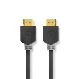 Nedis HDMI™ -Kabel | HDMI™ Stecker | HDMI™ Stecker | 8K@60Hz | eARC | Vergoldet | 1.00 m | PVC | Anthrazit | Verpackung mit Sichtfenster