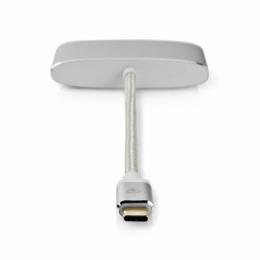 Nedis USB-Adapter | USB 3.1 | USB-C™ Stecker | USB-A Buchse / USB-C™ Buchse / VGA Buchse | 5 Gbps | 0.20 m | rund | Vergoldet | Geflochten / Nylon | S