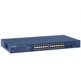 Netgear ProSafe GS724T Gigabit Ethernet 24-Port Switch [1000 MBit/s, 2x SFP Ports, lüfterlos]