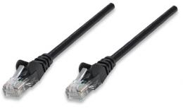 Netzwerkkabel, Cat5e, U/UTP INTELLINET CCA, Cat5e-kompatibel, RJ45-Stecker/RJ45-Stecker, 1,0 m, schwarz
