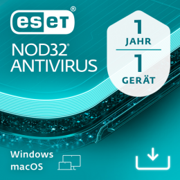 NOD32 Antivirus Vollversion Lizenz   1 Computer 1 Jahr (Download)