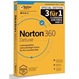 Norton 360 Deluxe 3fr1 Vollversion PKC Limited Edition  3 Gerte 1 Jahr (Code in a 