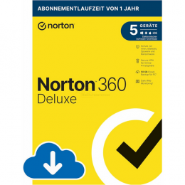 Norton 360 Deluxe  ESD   5 Gerte 1 Jahr (Download)