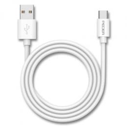 PEDEA Daten- und Schnellladekabel USB-A/USB-C weiß, 1 Meter Länge, 480 Mbit/s Übertragungsrate