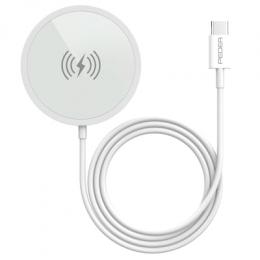 PEDEA Wireless Charging Pad, silber/weiß, Induktives Schnellladegerät / 15 Watt max.